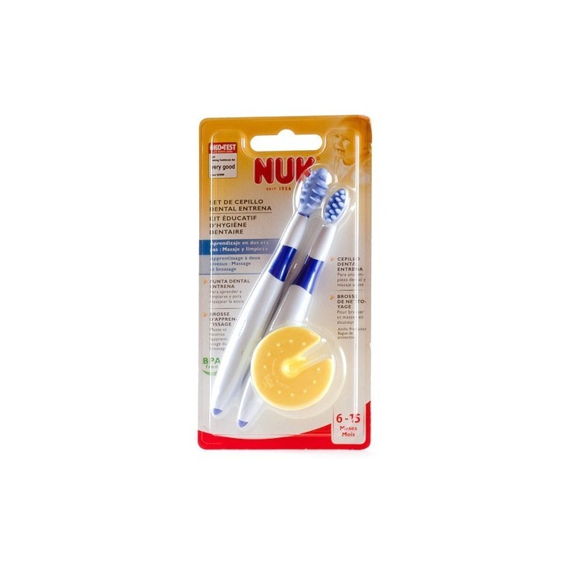 Set cepillo dental nuk entrena 2 uds. Nuk - 1