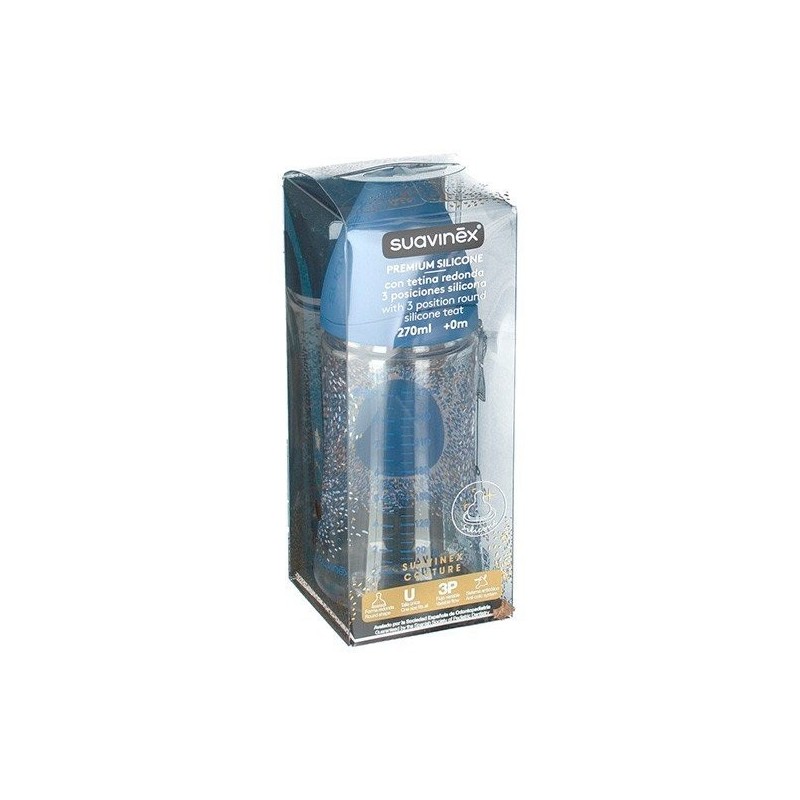 Suavinex biberón premium silicona tetina 3 posiciones 270ml Suavinex - 1