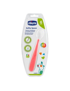Chicco cuchara silicona roja +6 meses Chicco - 1