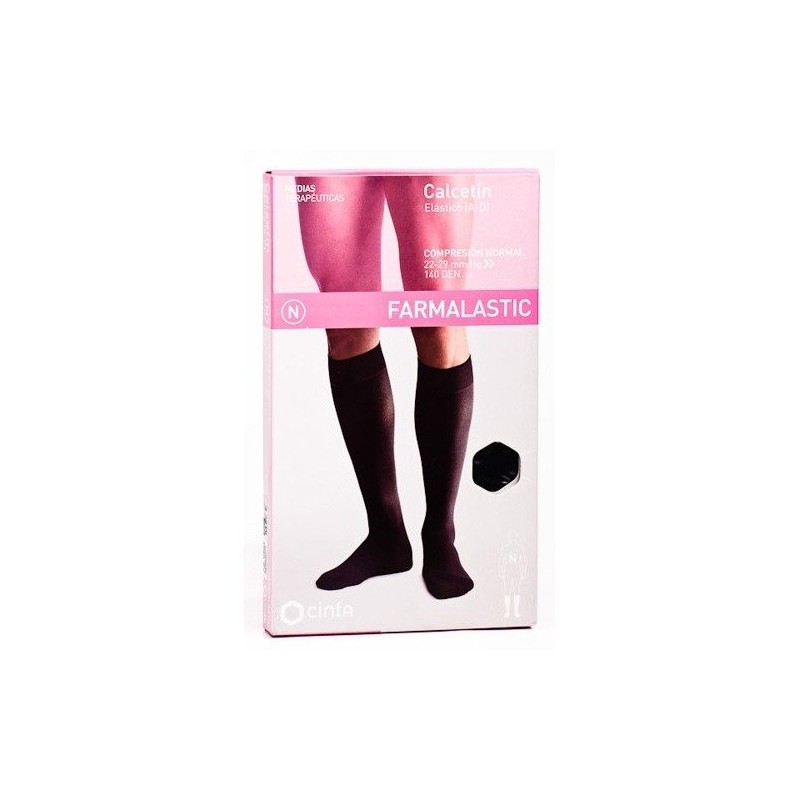Calcetin farmalastic normal negro t/med Farmalastic - 1
