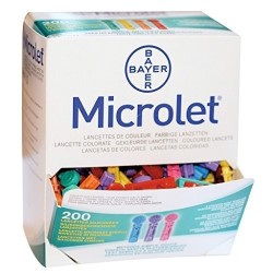 Microlet lancetas colores 200 und bayer