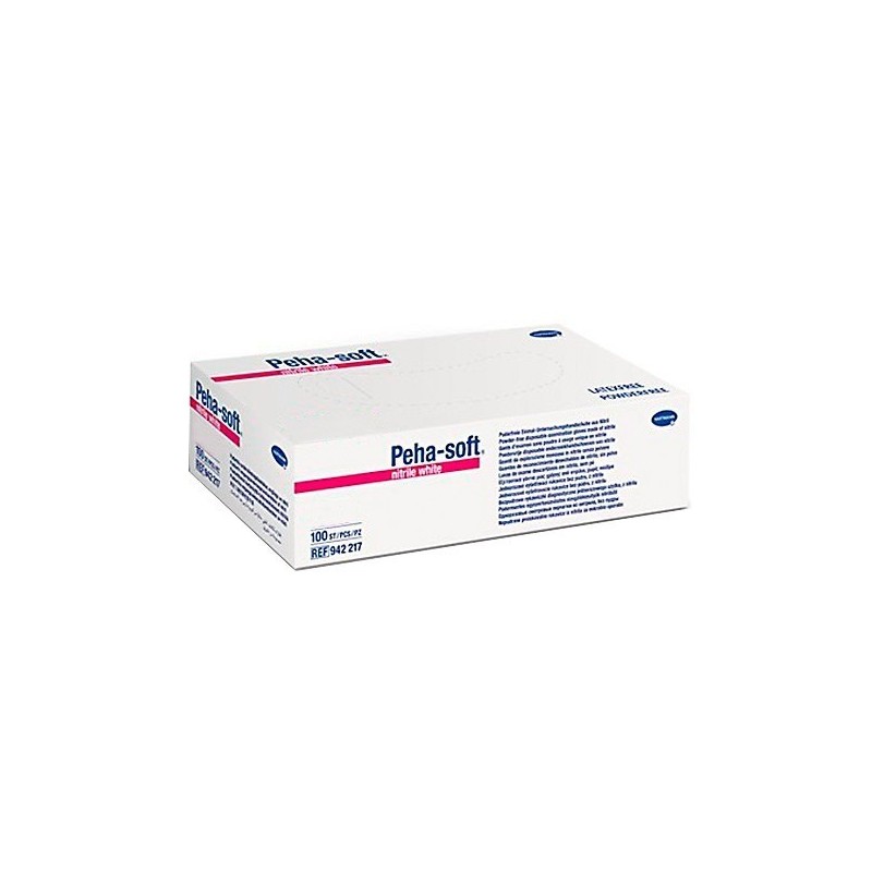 Guantes peha-soft nitrilo blanco t/g 100 Peha-Soft - 1