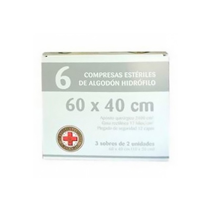 Compresas gasa est. 60x40 gran cruz 6uds Gran Cruz - 1