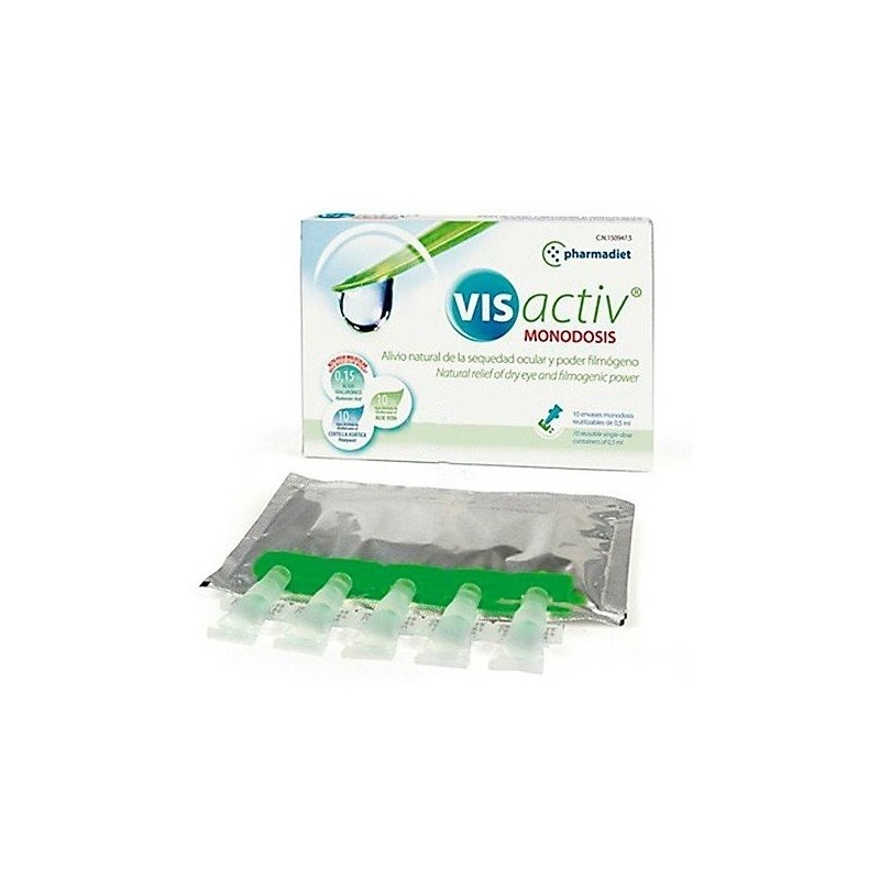 Vis activ estéril gotas oculares 10 mono Pharmadiet - 1