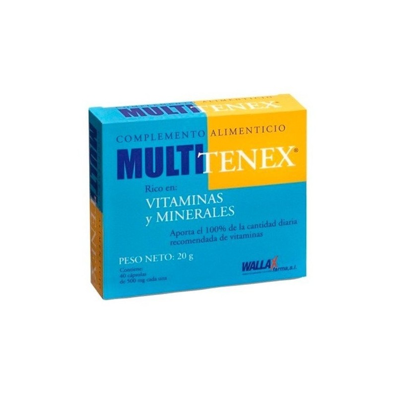 Wallas multitenex 40 cápsulas 500mg Wallax - 1