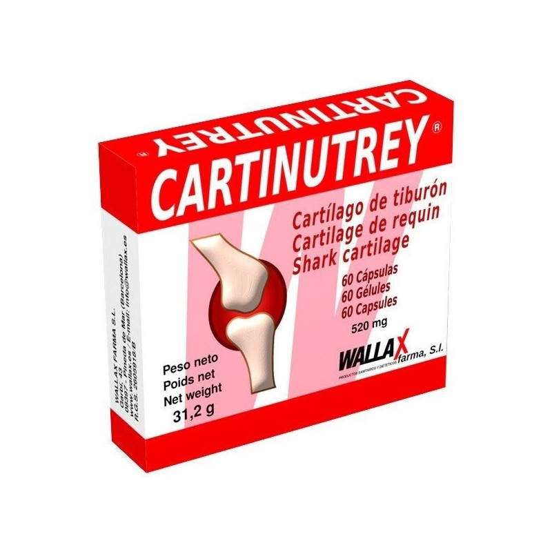 Wallas cartinutrey cartílago de tiburón 60 cápsulas Wallax - 1